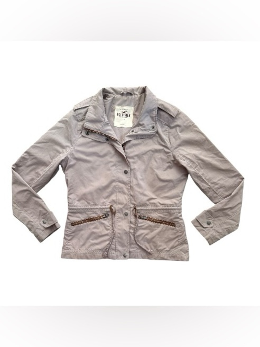 Hollister Womens Large Tan Utility Jacket Y2K